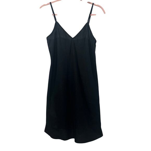 Theory Black 100% Cotton Slip Dress - Size 2- Little Black Dress LBD Slip Dress - Picture 1 of 9